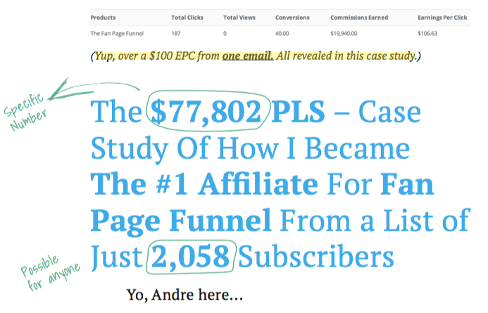 Andre Chaperon's $77K Affiliate Email Case Study